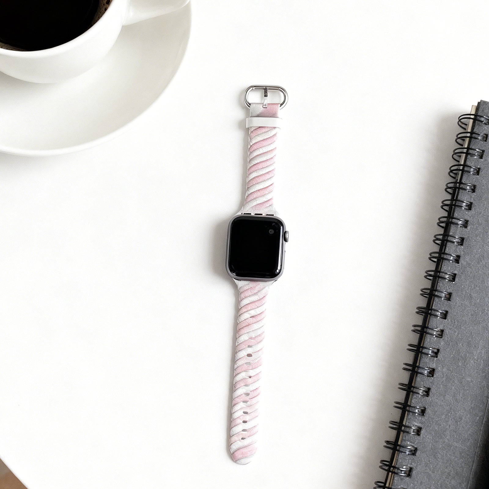 Strap For Watch-Pink&White 8926 5 120efccd-c806-4246-8b61-ca9c9a2e9979 Vendor 1