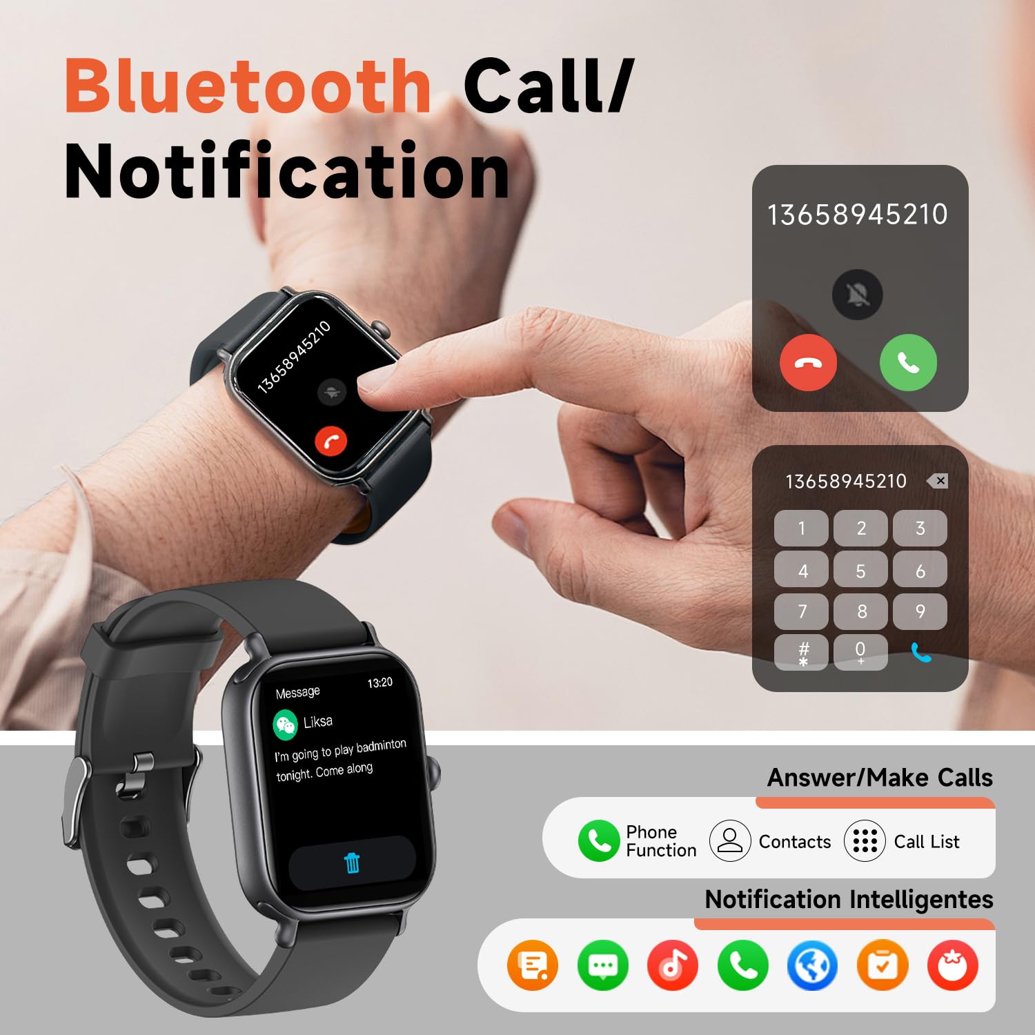 2.0 Inch HD - Fashion Smartwatch Bluetooth Talking, IP68 Showerproof Mental Health Tracker, Anxiety Relief Fitness Tracker 5 1932362293493108736 Vendor 1
