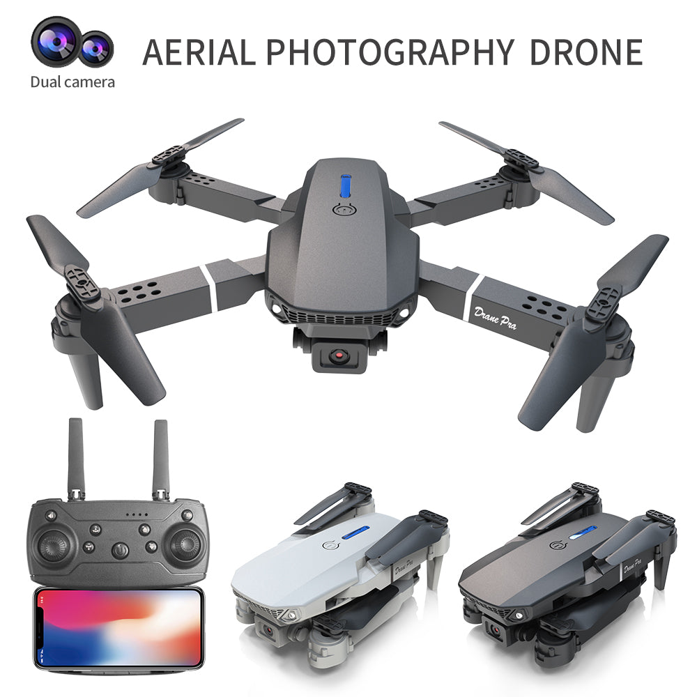 E88 Dual Camera Drone, WiFi FPV Double Folding RC Quadcopter Altitude Hold, Remote Control Toy For Beginners, Ideal Men's Gift For Outdoor Fun, Great For Christmas, Halloween, And Thanksgiving 5 1940948640877252608 Vendor 1