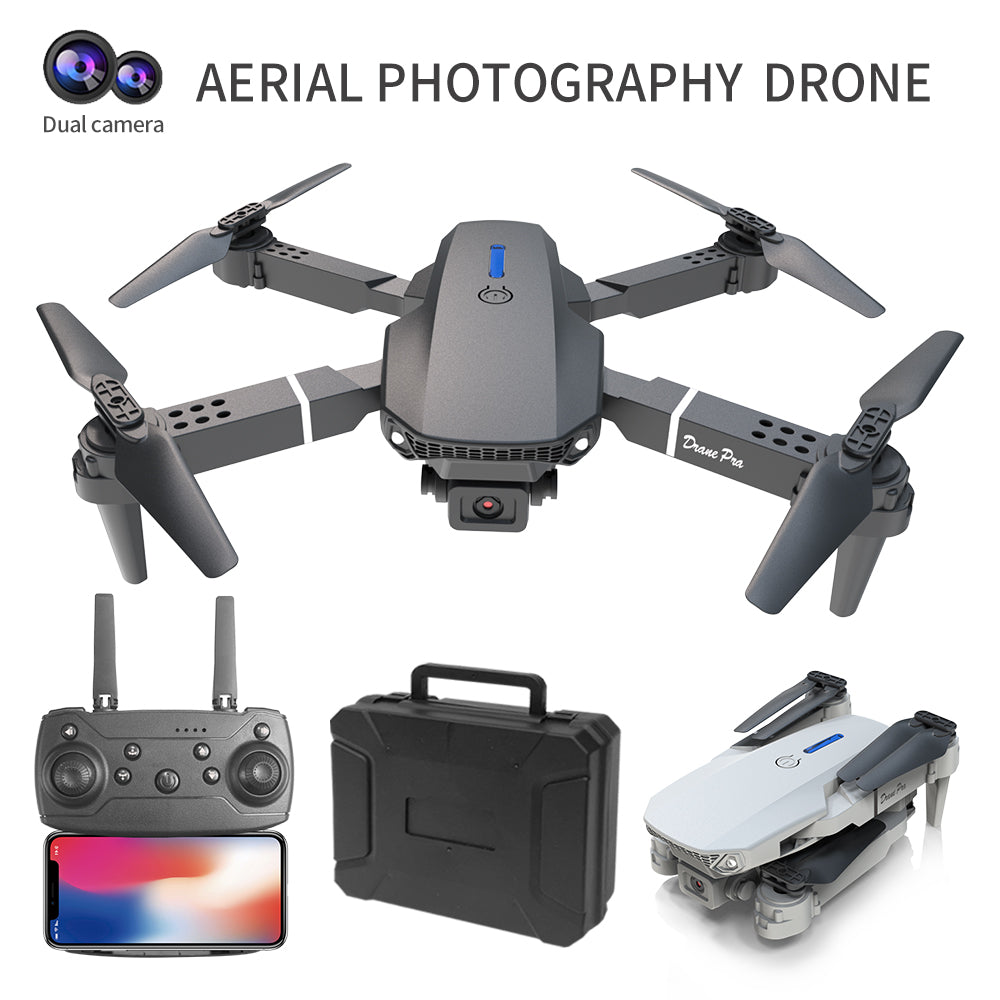 E88 Dual Camera Drone, WiFi FPV Double Folding RC Quadcopter Altitude Hold, Remote Control Toy For Beginners, Ideal Men's Gift For Outdoor Fun, Great For Christmas, Halloween, And Thanksgiving 5 1940948644719235072 Vendor 1
