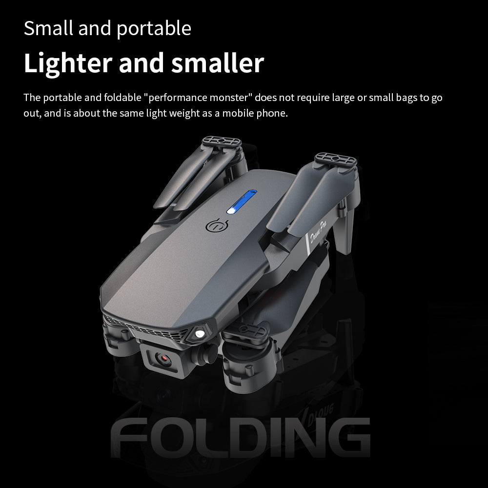 E88 Dual Camera Drone, WiFi FPV Double Folding RC Quadcopter Altitude Hold, Remote Control Toy For Beginners, Ideal Men's Gift For Outdoor Fun, Great For Christmas, Halloween, And Thanksgiving 5 1940948645209968640 Vendor 1