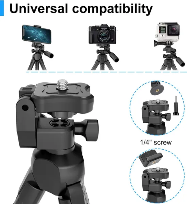Portable And Adjustable Flexible Phone Tripods Camera Stand Holder With Wireless Remote And Universal Phone Mount 5 1945752089842159616 Vendor 1
