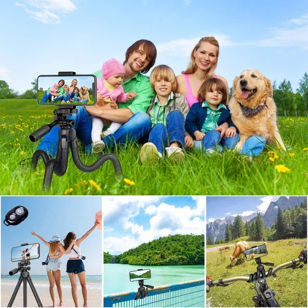 Portable And Adjustable Flexible Phone Tripods Camera Stand Holder With Wireless Remote And Universal Phone Mount 5 1945752091142393856 Vendor 1