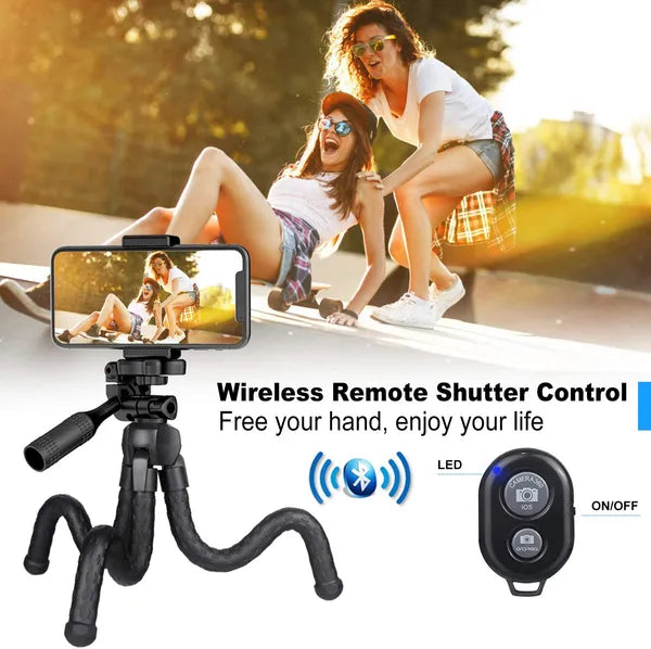 Portable And Adjustable Flexible Phone Tripods Camera Stand Holder With Wireless Remote And Universal Phone Mount 5 1945752092081917952 Vendor 1