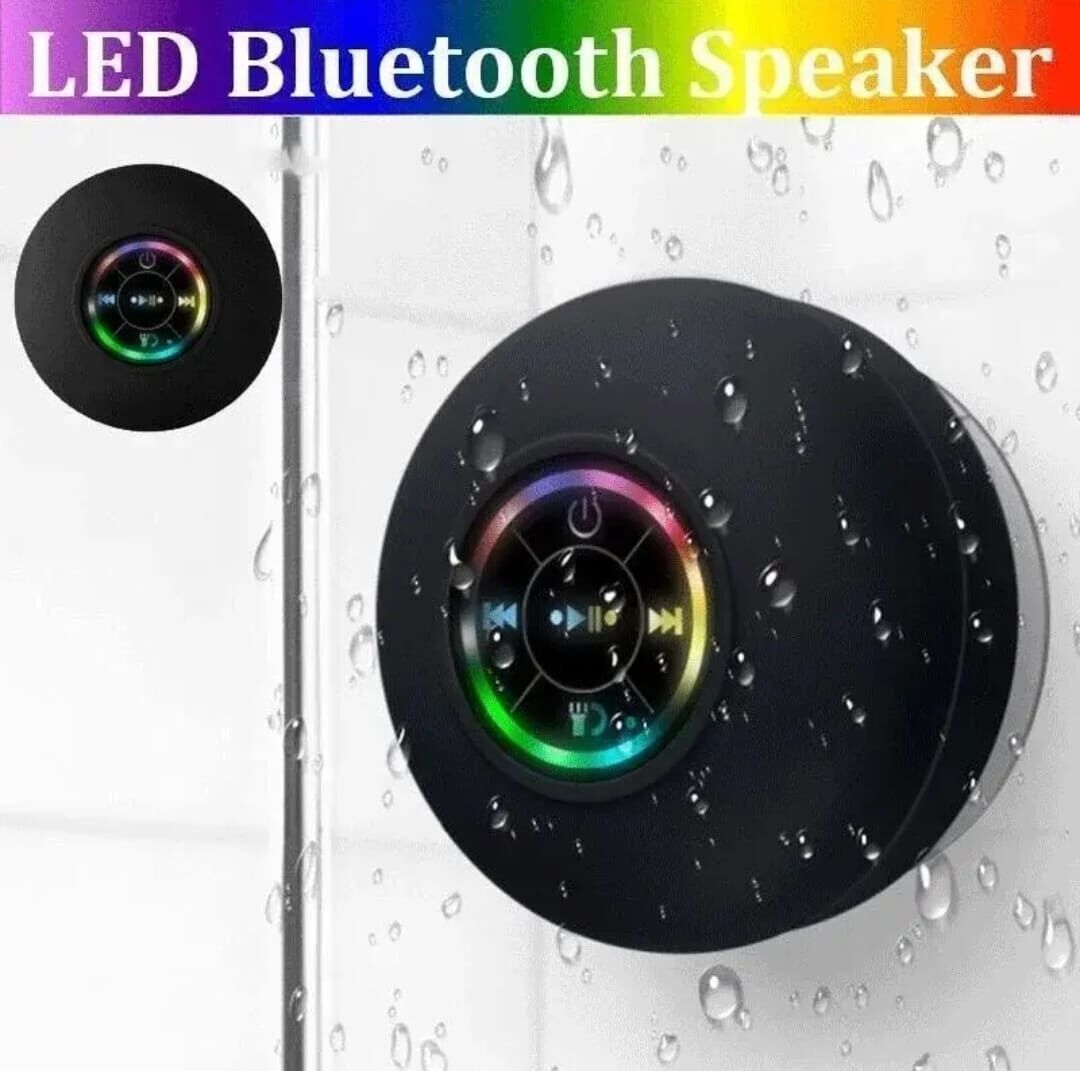 Waterproof Bluetooth Wireless Shower Speaker Bathroom Speaker LED Light Portable--white 5 2239e1dd-4af6-4eef-8ad7-0347a3330bfe Vendor 1