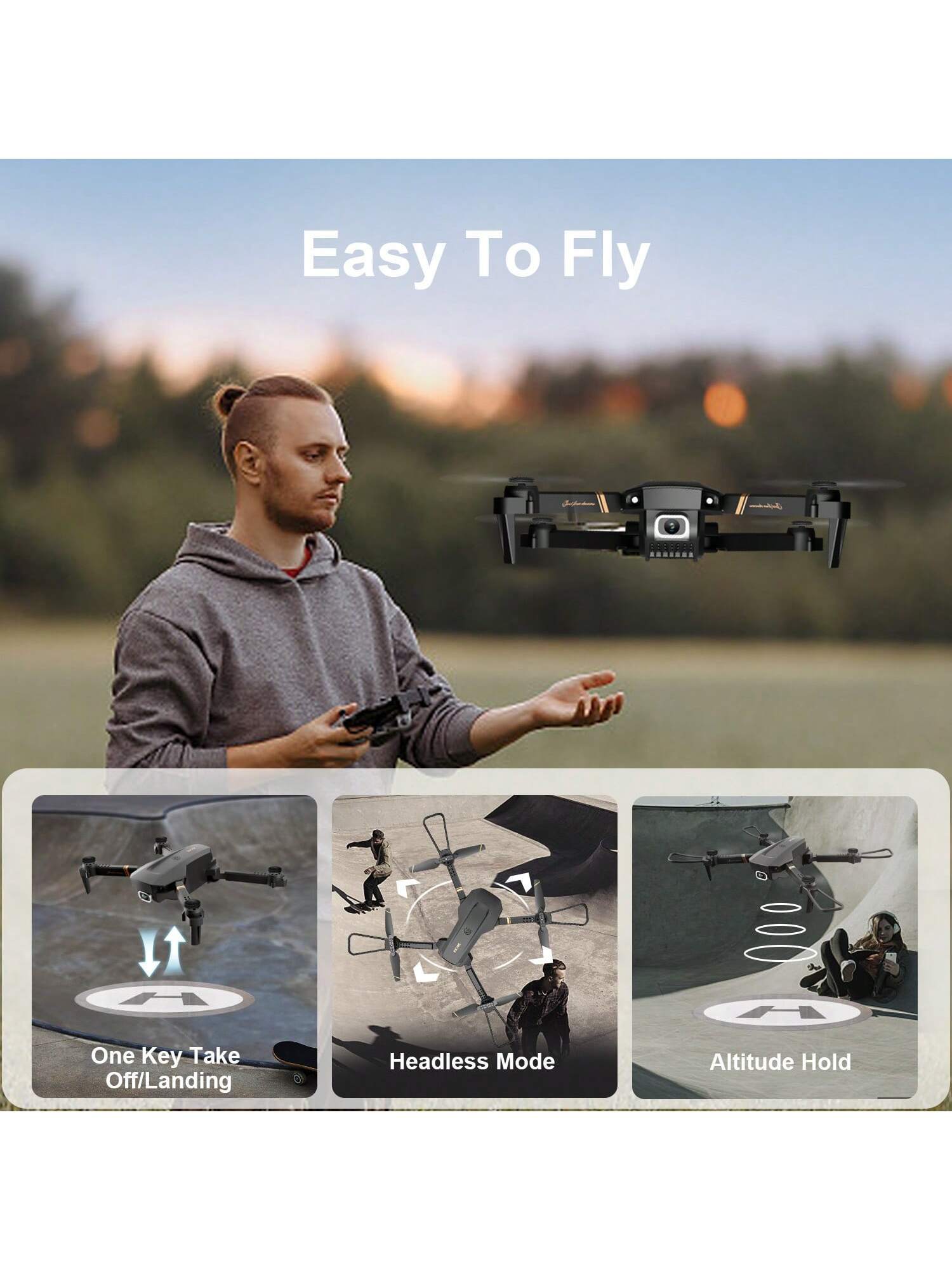 V4 Foldable Mini Drone With Camera 4K 1080P HD Drone ,3 Batteries,Drones For Adults Kids,Remote-controlled Quadcopter,Logistics Is Randomly Sent By UPS,USPS, 5 2a612116-52c2-437e-b252-36769a70df9e Vendor 1