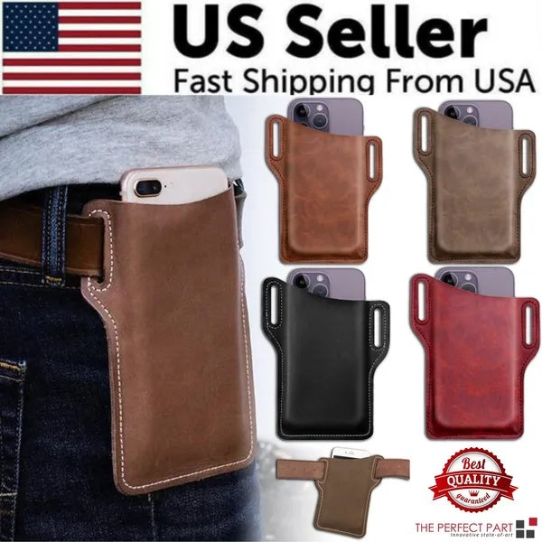 Men Cell Phone Belt Pack Bag Loop Waist Holster Pouch Case Leather Wallet Cover 5 2c53d6c5-bd55-4413-b2ac-e6f4775a1020 Vendor 1