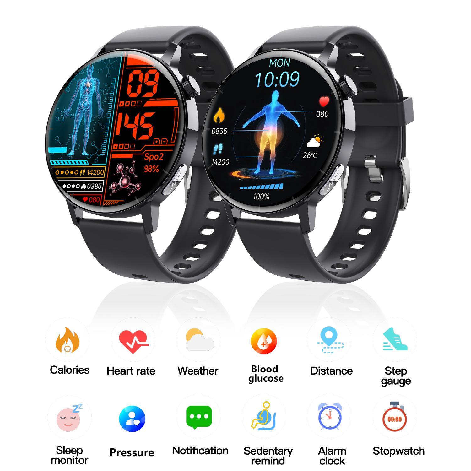 Smart Watch Non-Invasive Blood Glucose Body Temperature Blood Pressure Blood Oxygen Automatic Measurement ECG Ppg Blood Lipid Health Manager 5 31619d3f-f654-49e7-be0a-d0c033d96a4a Vendor 1