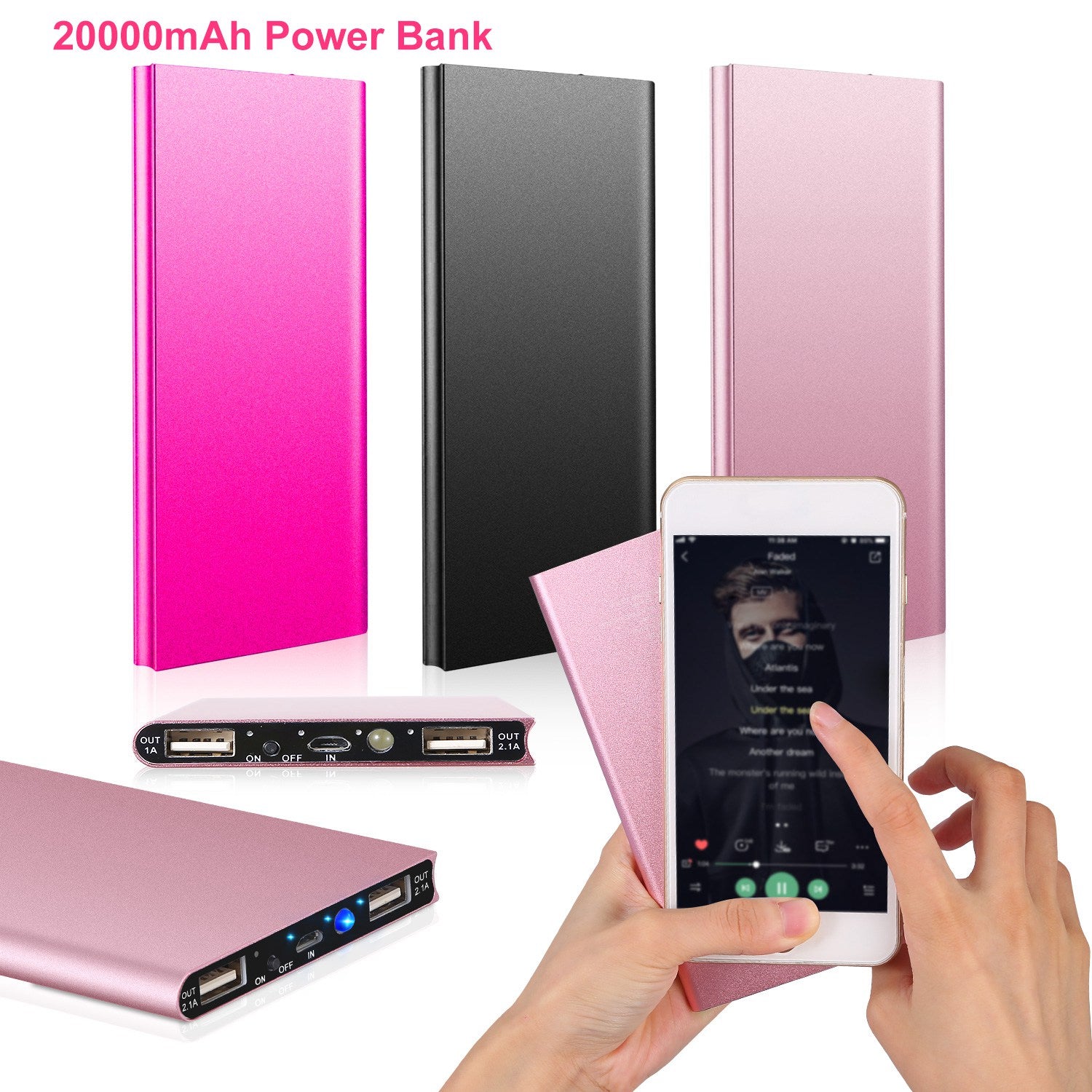 20000mAh Power Bank Ultra-thin External Battery Pack Phone Charger Dual USB Port 5 488b07e8-534c-470c-93cf-696e0db51102 Vendor 1
