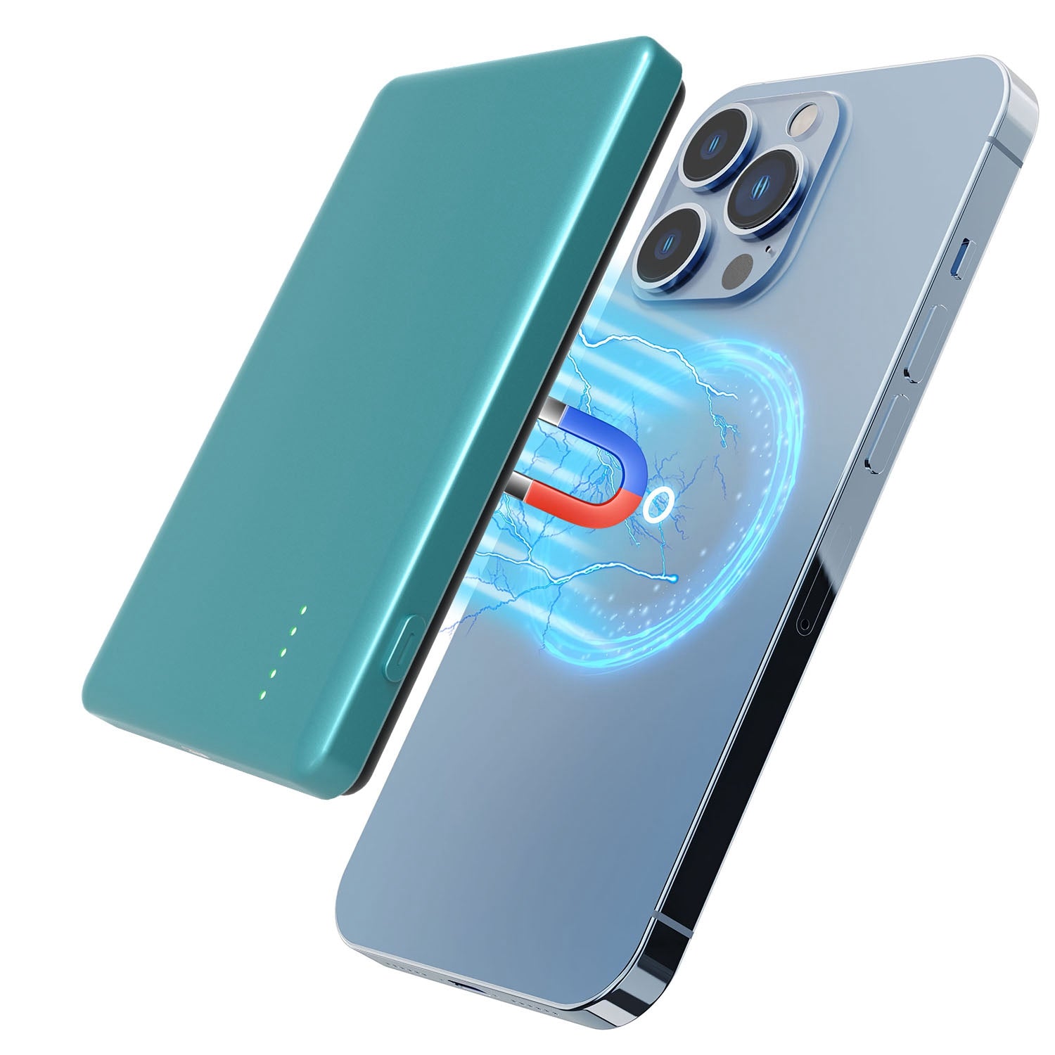 2 In 1 5000mAh 8MM Slim MagSafe Wireless Power Bank PD20W Magnetic Fast Charger Portable Phone Charger Fit For IOS Phone 15 14 13 12 Series And More Cyan 5 4c82cc66-89e7-46ef-8e2a-1a280fb92281 Vendor 1