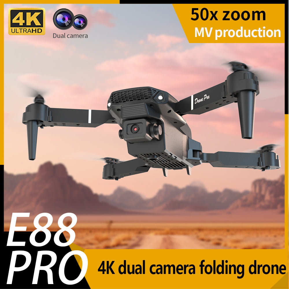E88 Dual Camera Drone, WiFi FPV Double Folding RC Quadcopter Altitude Hold, Remote Control Toy For Beginners, Ideal Men's Gift For Outdoor Fun, Great For Christmas, Halloween, And Thanksgiving Black 5 50d477f7-dabc-4013-bbc0-328f9a432b75_324e26ba-4a35-4ae2-9324-13eef50771f0 Vendor 1