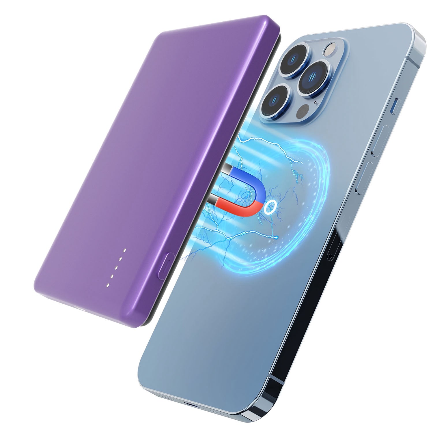 2 In 1 5000mAh 8MM Slim MagSafe Wireless Power Bank PD20W Magnetic Fast Charger Portable Phone Charger Fit For IOS Phone 15 14 13 12 Series And More Purple 5 541a6d5d-98f4-419a-9adb-cc7bf450320f Vendor 1
