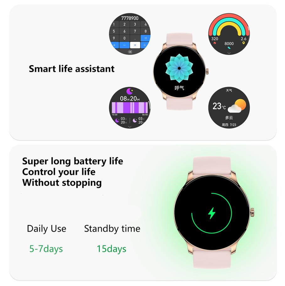 Ultra Slim Smart Watch For Men Women, 1.43 AMOLED Screen Fitness Watches , LP67 Outdoor Watch For Android Ios 5 57cc7fcd-43f4-4748-9f6d-088c48e58707 Vendor 1
