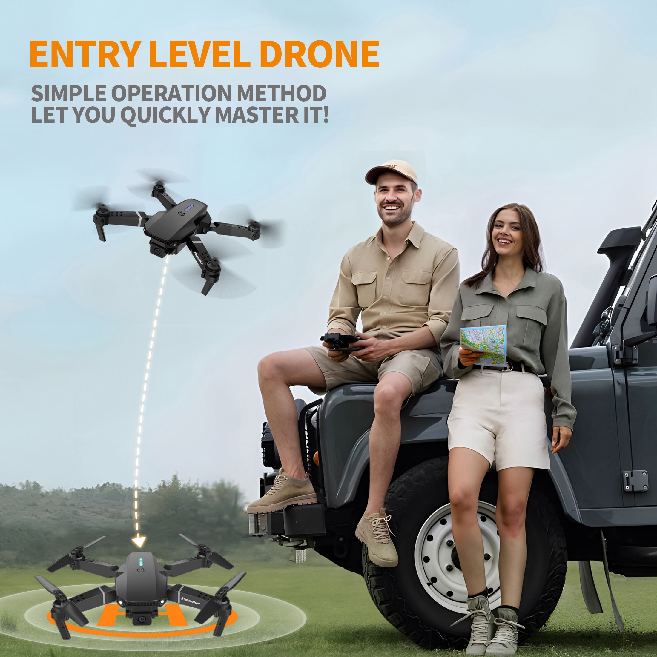 E88 Dual Camera Drone, WiFi FPV Double Folding RC Quadcopter Altitude Hold, Remote Control Toy For Beginners, Ideal Men's Gift For Outdoor Fun, Great For Christmas, Halloween, And Thanksgiving 5 61ea6559-4f4f-4a49-8c98-ded1eee5e1fd Vendor 1