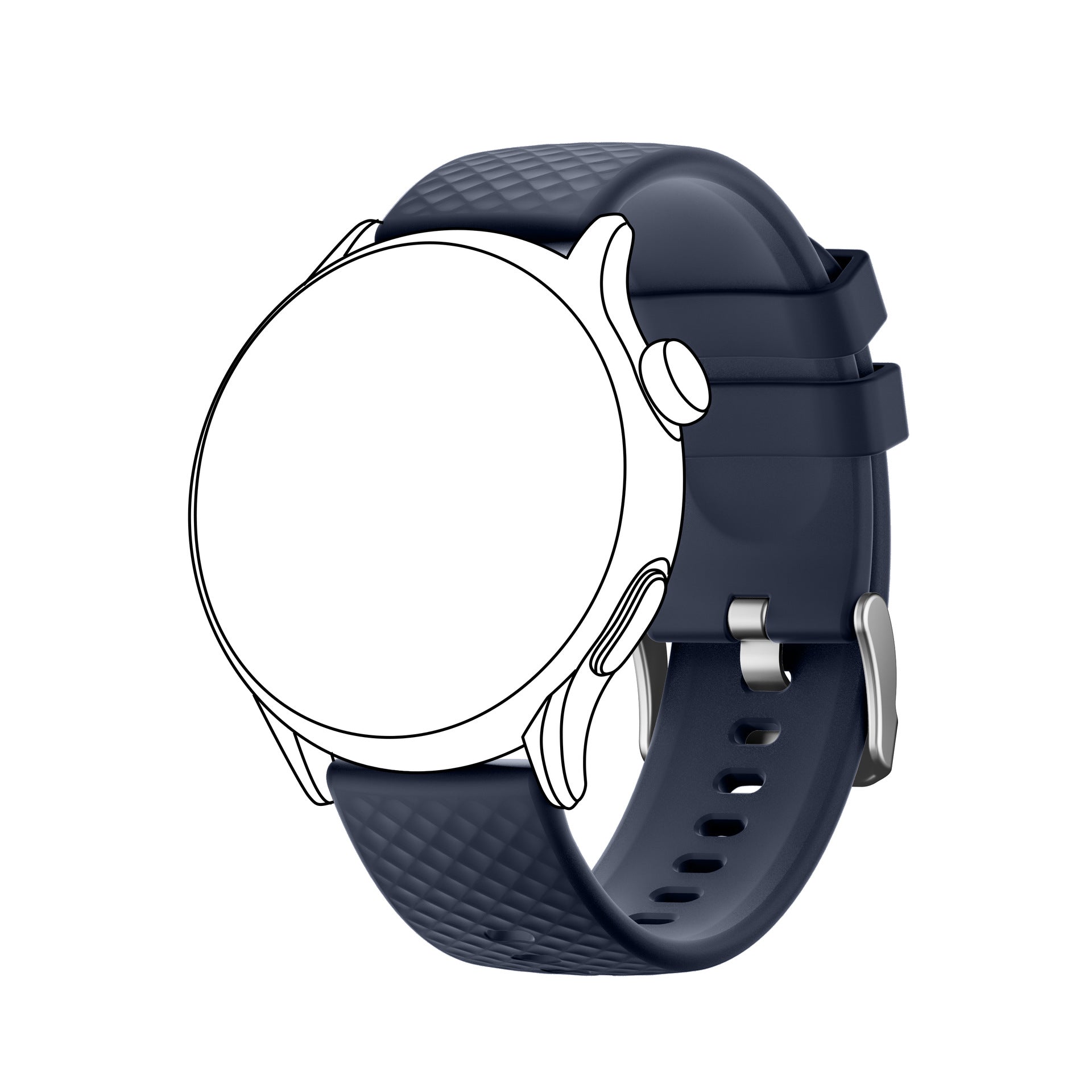 Smart Wearable Accessories,Silicone Watch Bands, Slim Watch Straps With Quick Release, 22mm Dark blue 5 65f46794-f43e-4174-b671-f68775a8424b Vendor 1
