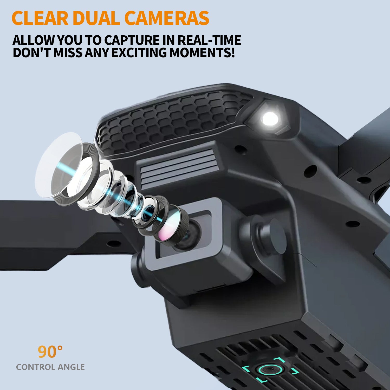 E88 Dual Camera Drone, WiFi FPV Double Folding RC Quadcopter Altitude Hold, Remote Control Toy For Beginners, Ideal Men's Gift For Outdoor Fun, Great For Christmas, Halloween, And Thanksgiving 5 6c2c0fc8-b5ba-4100-a276-13743651d406 Vendor 1