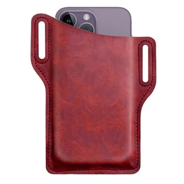 Men Cell Phone Belt Pack Bag Loop Waist Holster Pouch Case Leather Wallet Cover Wine Red 5 71e626e5-c575-460f-a19a-229ef0c1f44f Vendor 1