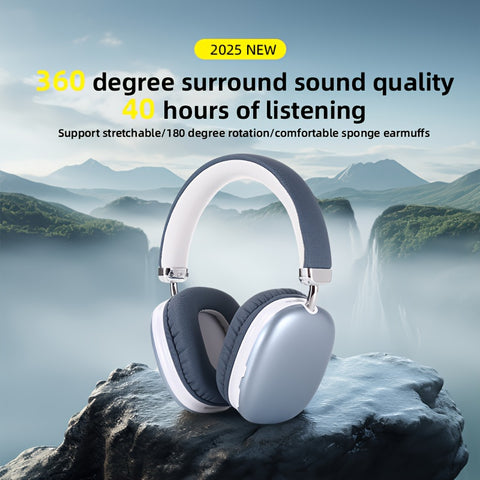 This Bluetooth Headset With A Microphone Offers A 40-hour Playback Time. It Is Retractable, Has High-quality Sound, And Features Soft Memory Ear Cups With Button Control. It Is Suitable For Music 5 ce9ded60-92ee-4ad8-b253-53c6491ff65d Vendor 1
