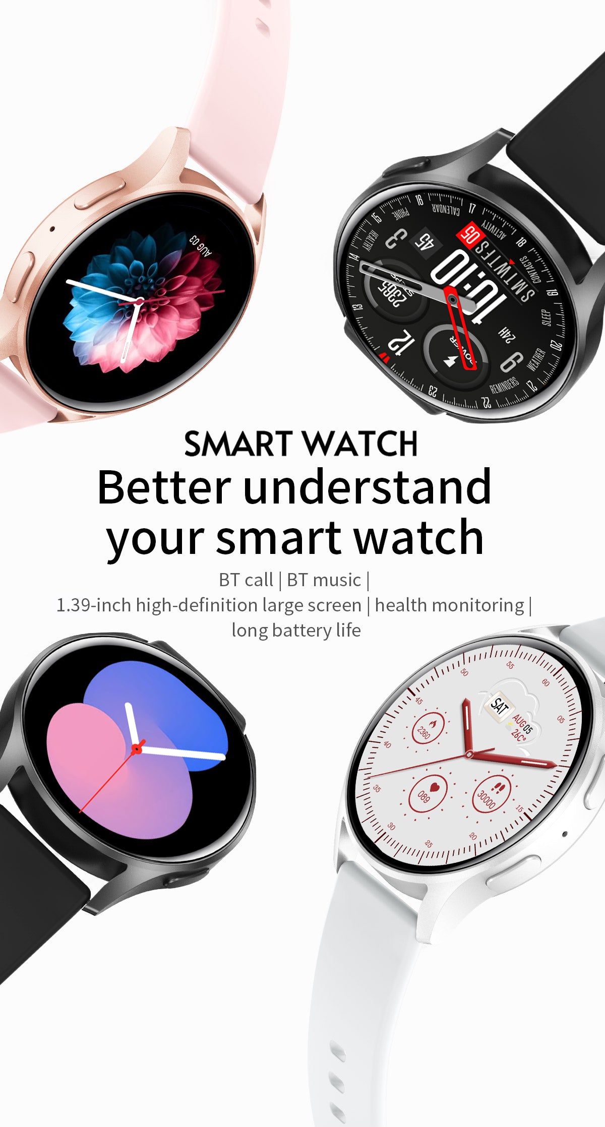 Trendy Smart Watch, Smart Watch For Men And Women, Make,answer Calls, Wireless Smart Watch, Fitness Tracker With Calorie Tracker, Pedometer, Text Notifications, Compatible With IPhone And Android, Per 5 8c87e0d5-d068-41d5-82d8-d960b1062253 Vendor 1