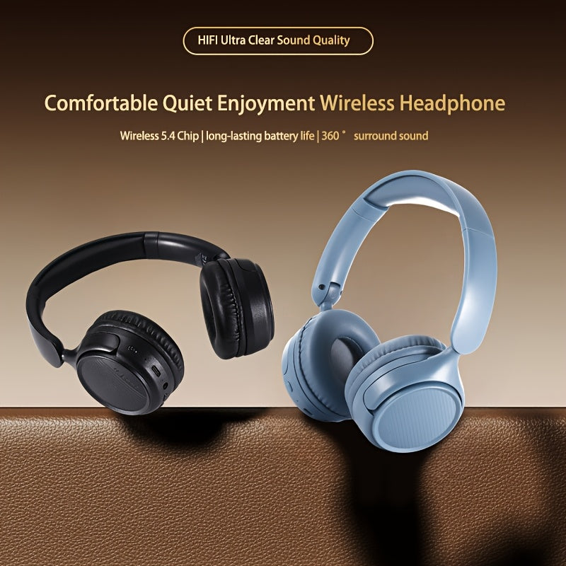 New Retro Wireless Over-ear Wireless Headphones With Microphone, High-quality Gaming Headphones, 30-hour Playback Time, Memory Foam Ear Cups, Button Control, Extendable And Adjustable, Suitable For Tr 5 942b8ae7-87f5-4dfa-989e-2ab849603b35 Vendor 1