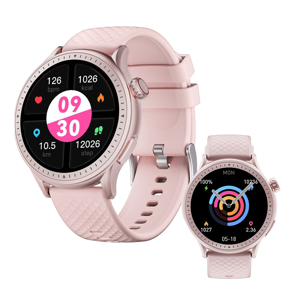 Round Screen Smartwatch, 1.43in HD 3ATM Waterproof, Equipped With Heart Rate Detection, Sleep Monitoring, And Step Tracking,100 Sports Modes Movement Monitor Holiday Gifts Fashion Watches Pink 5 94e48af8-e170-4eb8-bec2-23c2c3190463 Vendor 1