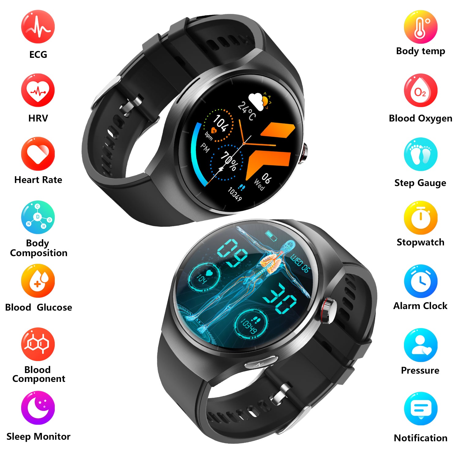 Fashion Smart Watch For Men Women Healthy Mornitoring Ips Screen Fitness Tracker With Bluetooth Call IP67 Waterproof Heart Rate Sleep SpO2 Monitor Pedometer Multiple Sports For Android IOS 5 985b0ba6-f01e-4709-81c1-f97e0c6cfe6f Vendor 1
