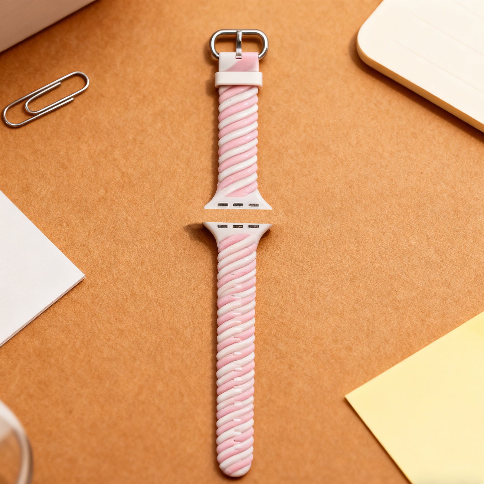 Strap For Watch-Pink&White 8926 Strap for Apple 5 ac55a6fc-c334-425c-a9ba-bf9618b01805_1f8f6214-83ac-43b3-8d8e-d8c5752a2fb4 Vendor 1