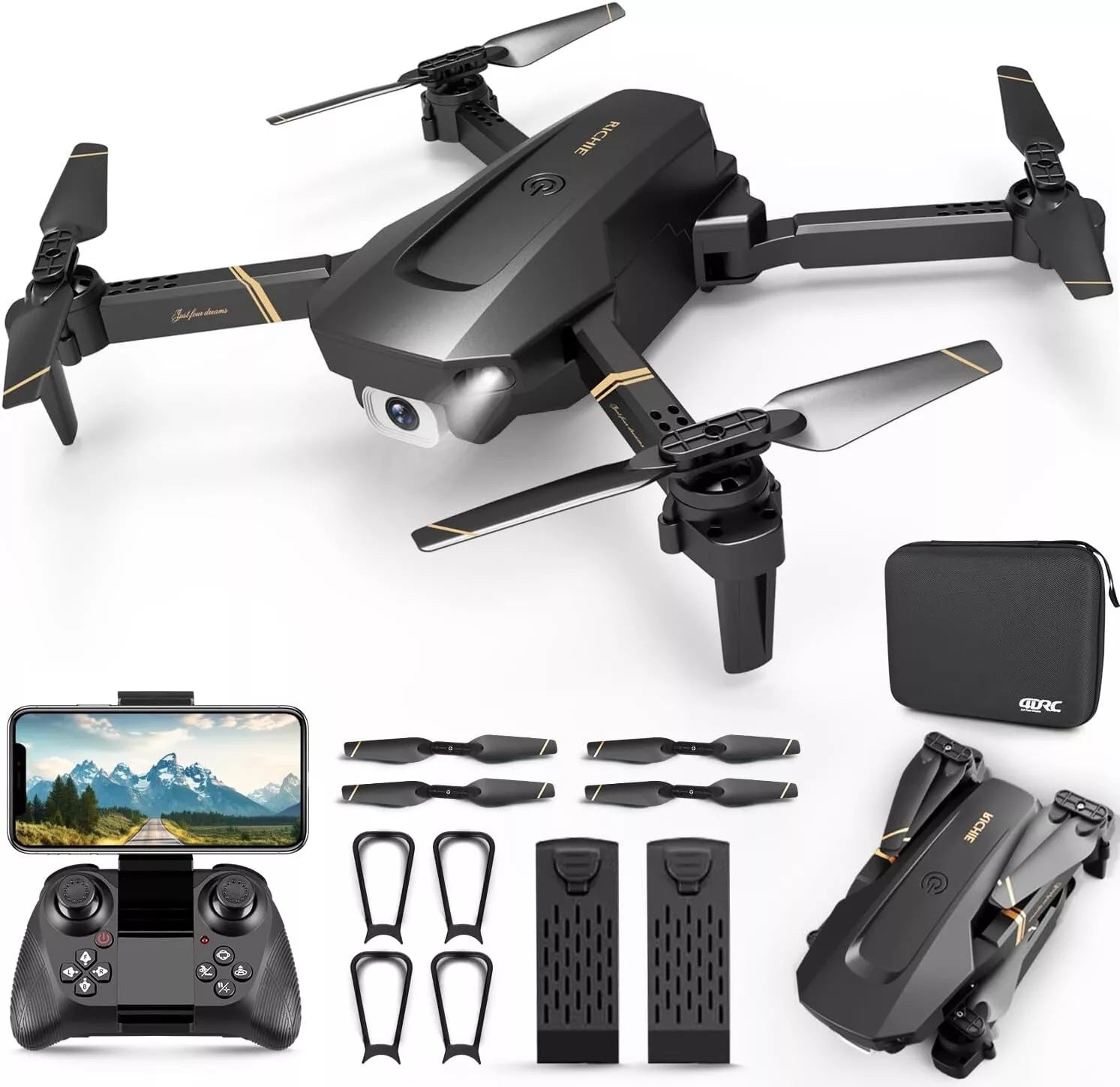 V4 Foldable Mini Drone With Camera 4K 1080P HD Drone ,3 Batteries,Drones For Adults Kids,Remote-controlled Quadcopter,Logistics Is Randomly Sent By UPS,USPS, 5 c29f9850-821c-4cd3-acf3-31080e9366da Vendor 1