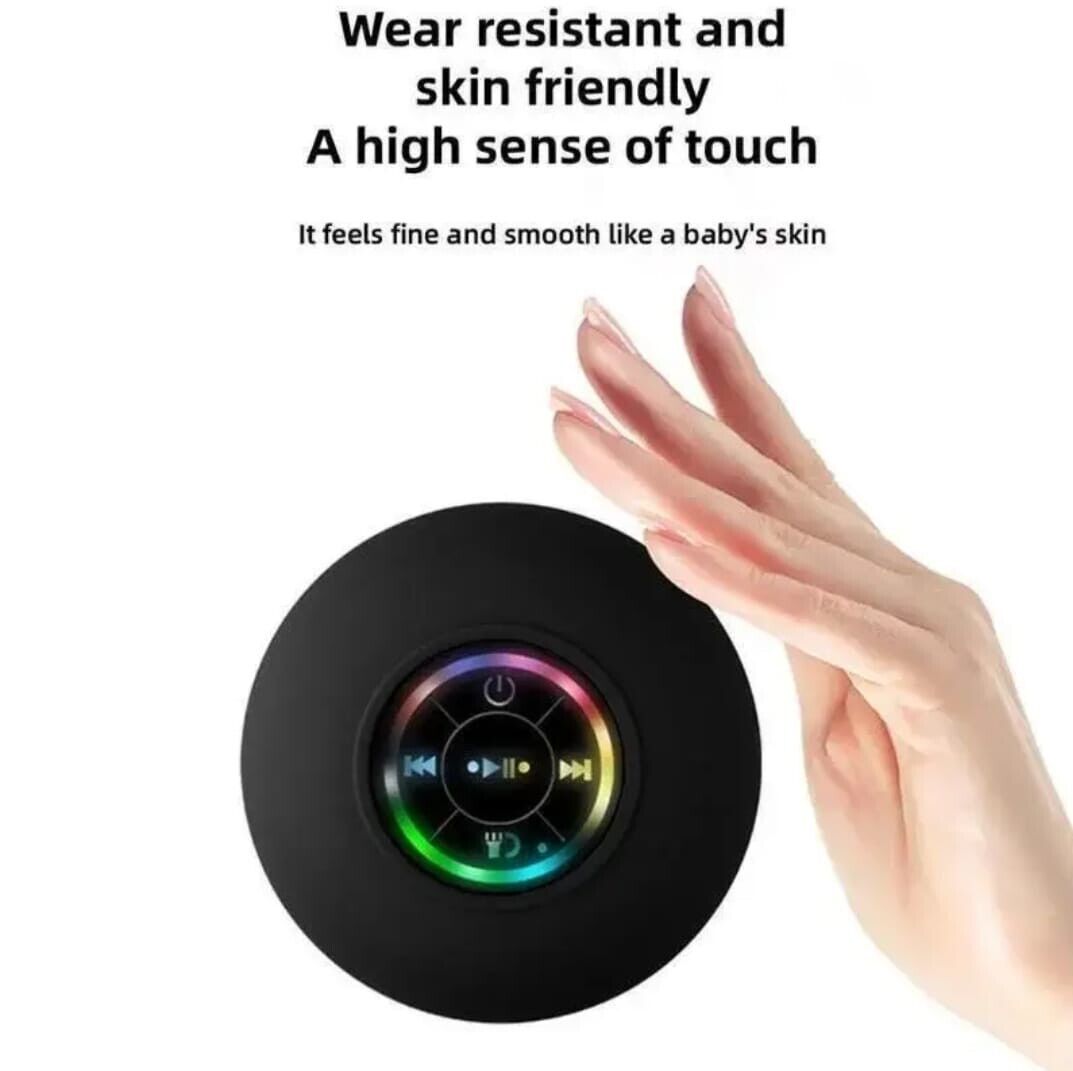 Waterproof Bluetooth Wireless Shower Speaker Bathroom Speaker LED Light Portable--white 5 cedd424f-a3c9-4869-abcd-04582d1e2524 Vendor 1