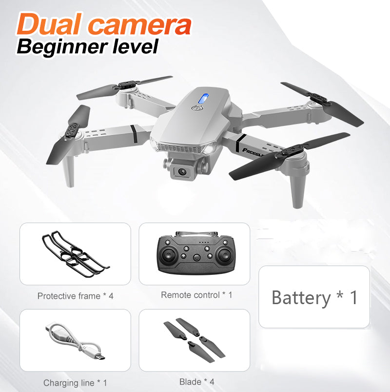 E88 Dual Camera Drone, WiFi FPV Double Folding RC Quadcopter Altitude Hold, Remote Control Toy For Beginners, Ideal Men's Gift For Outdoor Fun, Great For Christmas, Halloween, And Thanksgiving Grey 5 d8be820d-4c7d-45db-9af4-d950004dac29 Vendor 1