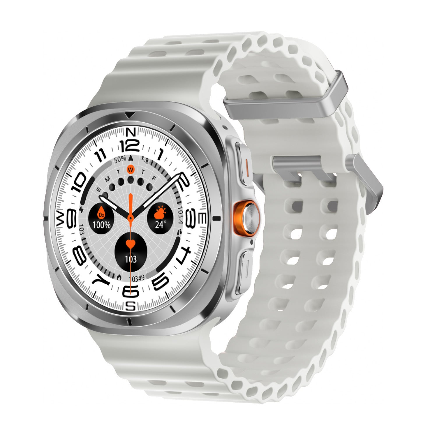 Smart Watch Bluetooth Calling Outdoor Silver White Tape 0 df9de02a-1158-4856-bd31-bc9ed0636e3e Vendor 1