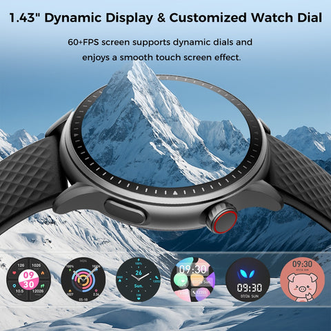 Round Screen Smartwatch, 1.43in HD 3ATM Waterproof, Equipped With Heart Rate Detection, Sleep Monitoring, And Step Tracking,100 Sports Modes Movement Monitor Holiday Gifts Fashion Watches 5 6487f8e5-98a6-4f8f-8549-69c8306a3c41 Vendor 1