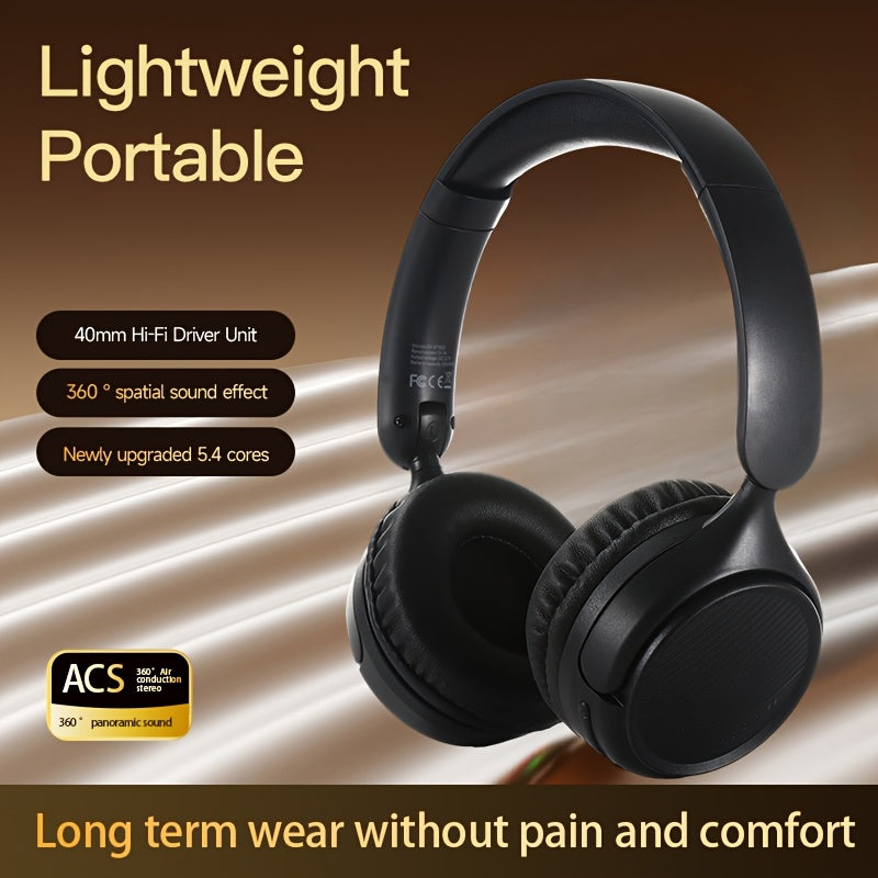 New Retro Wireless Over-ear Wireless Headphones With Microphone, High-quality Gaming Headphones, 30-hour Playback Time, Memory Foam Ear Cups, Button Control, Extendable And Adjustable, Suitable For Tr 5 e83d9921-76ae-424b-a1c3-116ed129e342 Vendor 1
